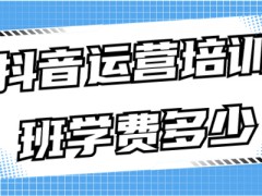 抖音运营培训班学费大概多少